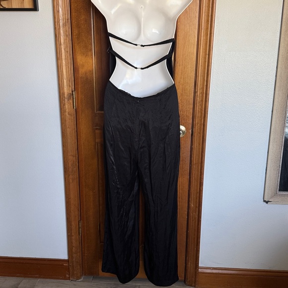 Zara Black satin Jumpsuit - Picture 7 of 7